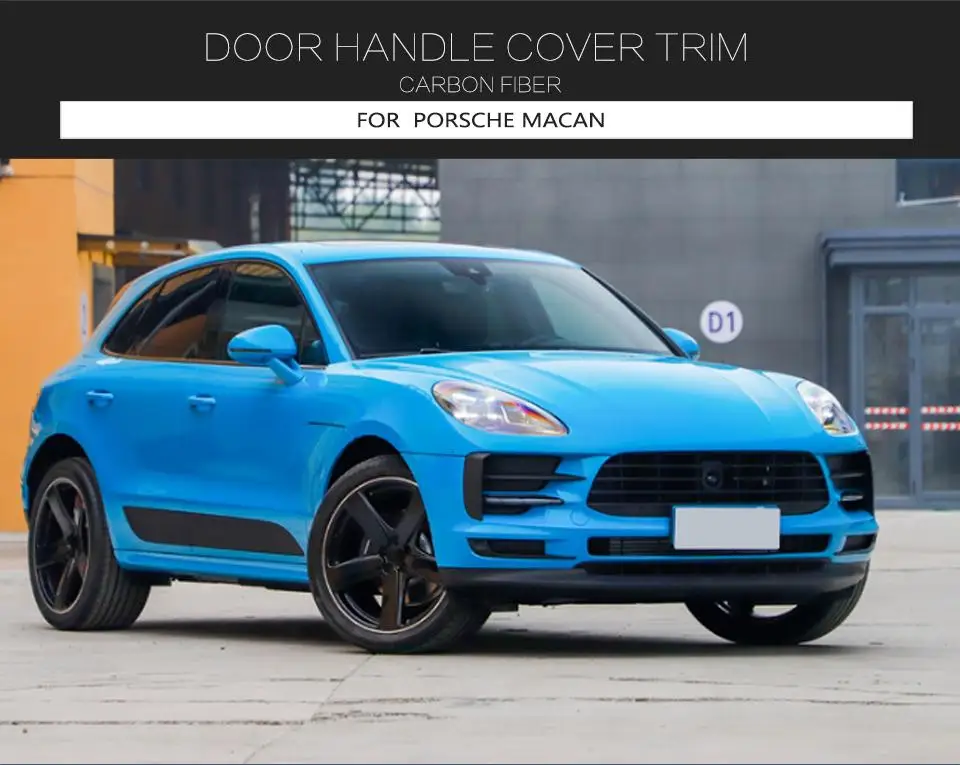 Карбоновое волокно двери автомобиля ручка крышки отделка литье для Porsche Macan 95B- без Smart Key LHD ТОЛЬКО