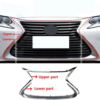 

1pcs For Lexus ES350 ES300h 2015-2017 ABS Chrome Front Bumper mesh Grill Grille Trim Molding Car Accessories