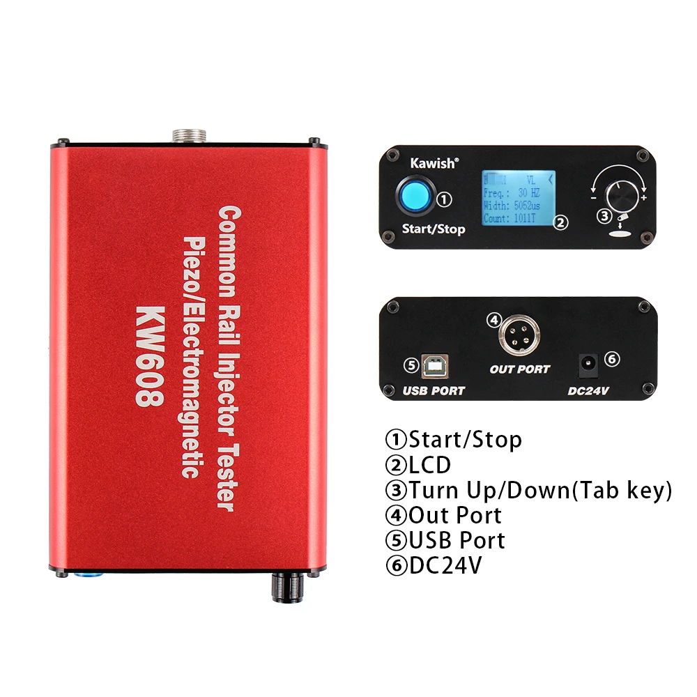 US $148.02 2020 NewUpdate Kw608 Multifunction Diesel Common Rail Injector Tester Piezo Injector Tester Usb Injector Test AHE Test Function
