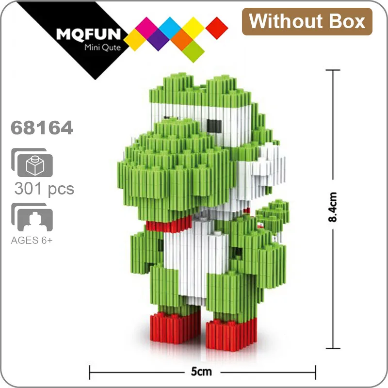 Linkgo игровые модели Сделай Сам Yoshi Super Mario Bros алмазные блоки Строительные кирпичи игрушки 3D сборки фигурки развивающие игрушки - Цвет: 68164 Without Box