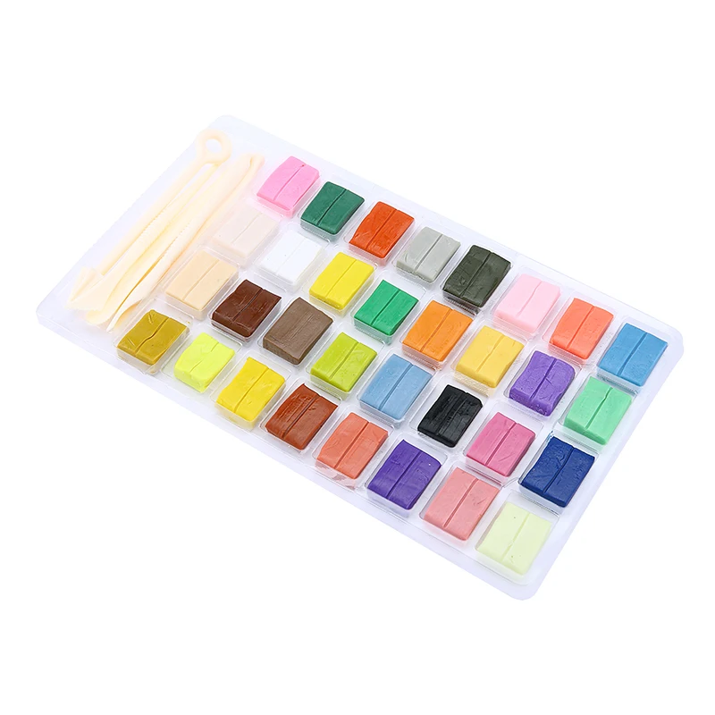 32 Buah Set Warna Campuran Lembut Polimer Clay Oven Baking Blok Tanah Liat Untuk Ornamen Dan Model Hewan Tangan Cast Diy Kerajinan Bahan Tanah Liat Adonan Aliexpress