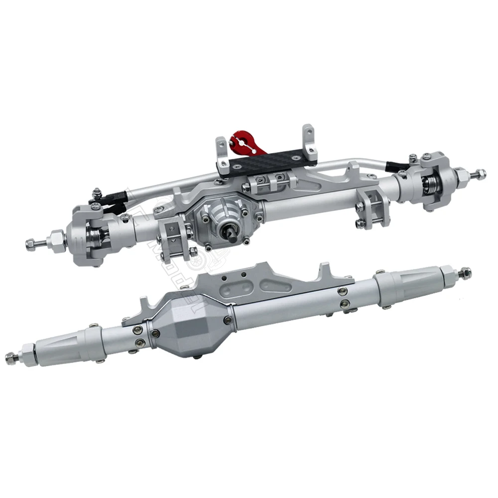 CNC 다이아몬드 모양 알루미늄 컴플리트 프론트 & 리어 액슬, 1/10 RC 크롤러 락 레이서 액시얼 레이스 90018 RR10 카프라 1.9 UTB