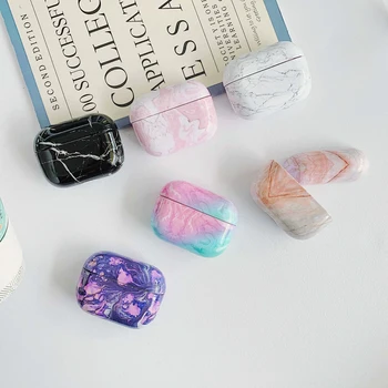 

For AirPods Pro Case luxury colorful marble Hard PC headphone Protective cover fundas For Air pods PRO For Airpods PRO 3 funda