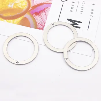 

10pcs 29mm Outside Diameter Stainless Steel Earring Charm Circle Hoop Diy Connector Findings For Jewelry Earring Making Supplies