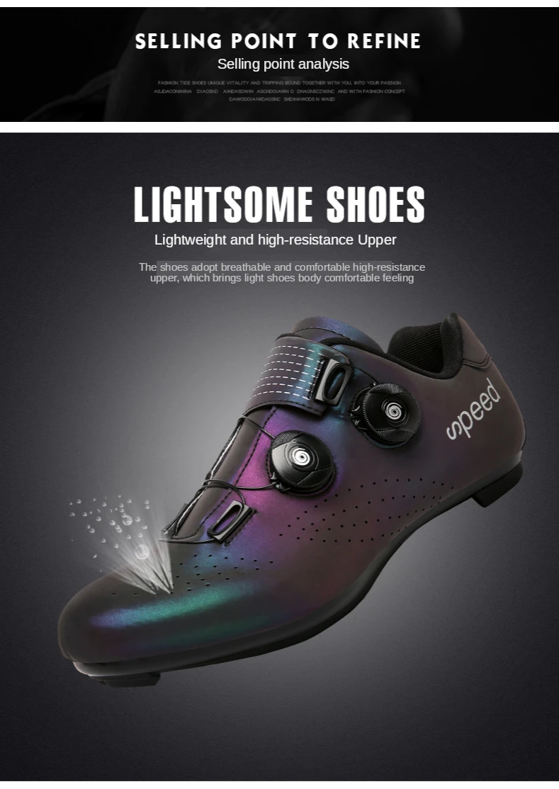 FAD SPEED road cycling shoes men's road bike shoes ultralight bicycle sports shoes self-locking professional breathable Luminous