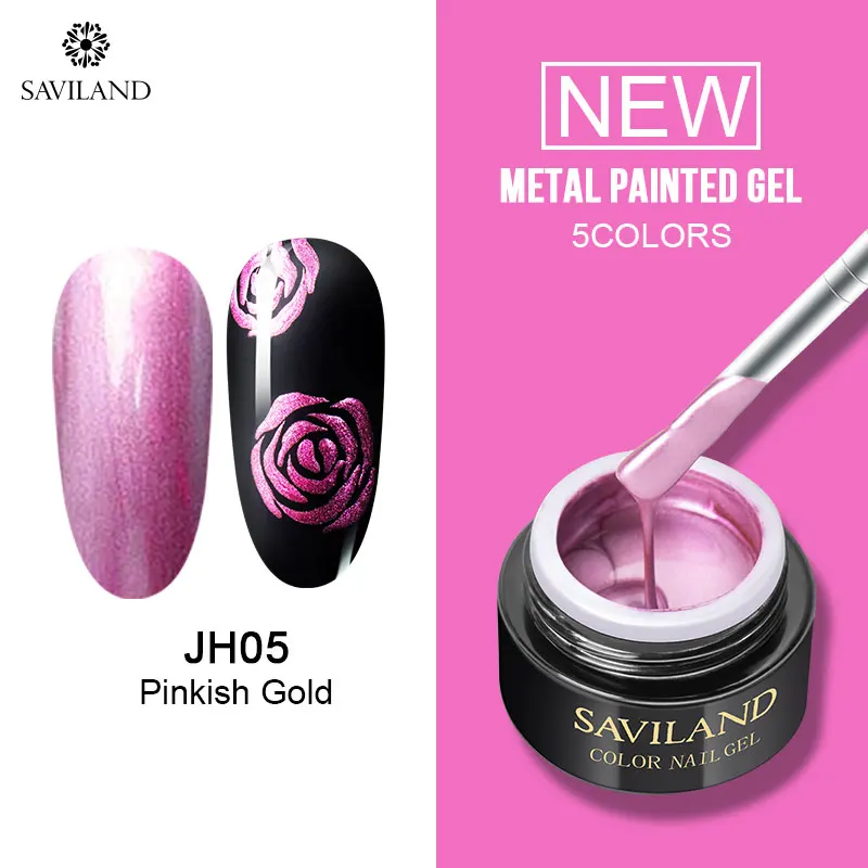 JH05 SAVILAND 6 мл, рисунок металлик, Гель-лак для ногтей, Популярные 3D зеркальные ногти, сделай сам, сильная тяга, разрыв, долговечный, сделай сам, дизайн ногтей - Цвет: JH05