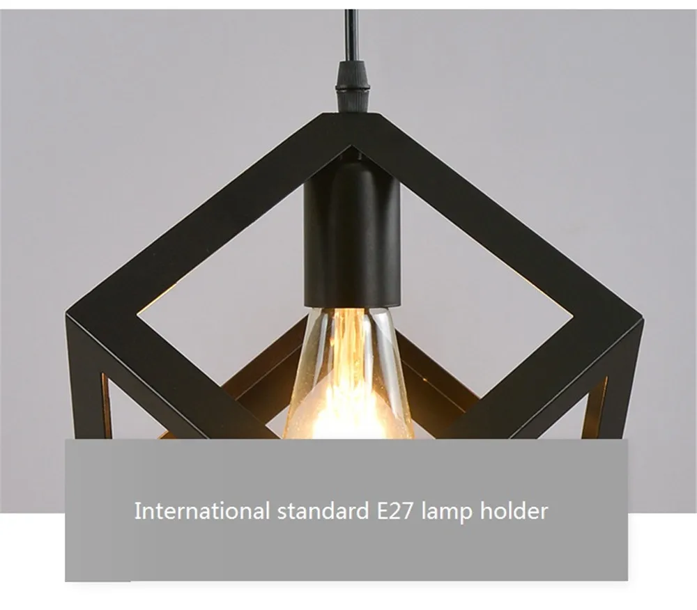 Retro Iron Pendant LIght LED Edison Industrial Wind Vintage Hanging Lamp Loft Decor Dining Room Lights Antique Home Lighting (17)