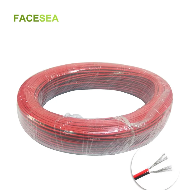 200 м 18awg 20awg 22awg 2 контактный Удлинительный кабель провод шнур красный черный для