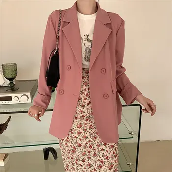 

ZCWXM Chic Thin Solid Sunscreen 2020 Gentle Loose All Match Leisure Retro Girl Hot Streetwear OL New Women Blazers New Fashion