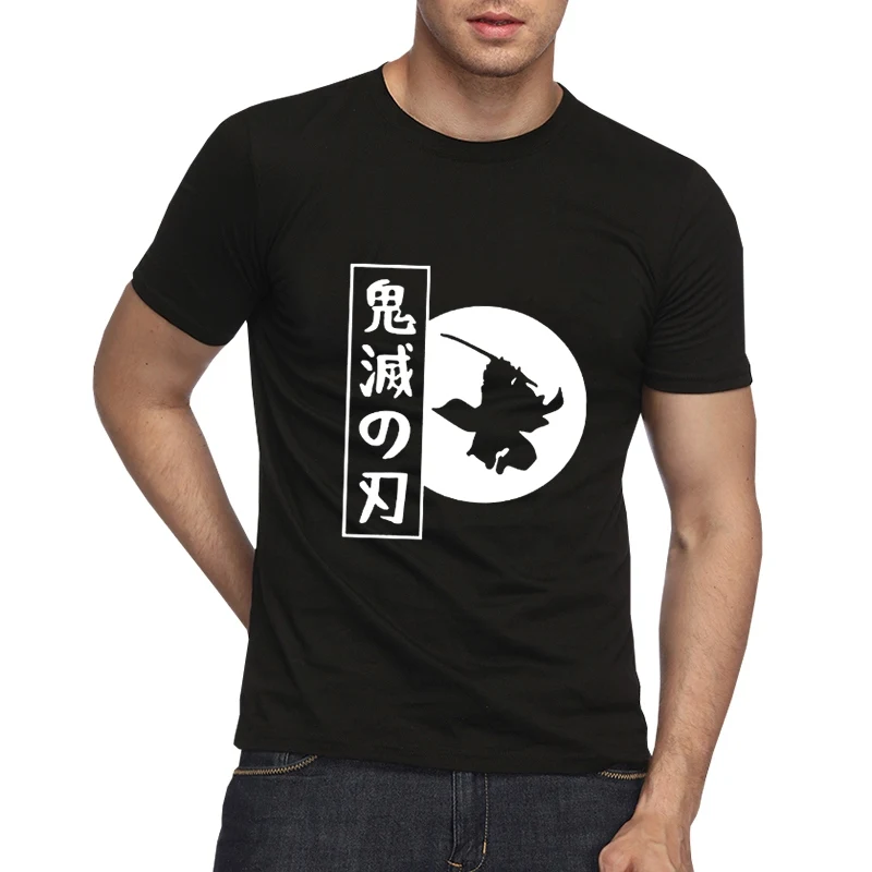 

Anime Tee Kimetsu no Yaiba Printed Tshirt Men Short Sleeve Manga Tops