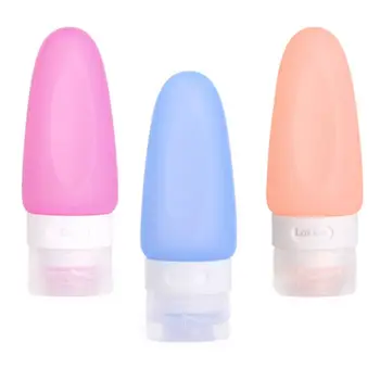 

37/60/89ml Candy Color Silicone Refillable Bottle Lotion Shampoo Empty Container 28TA