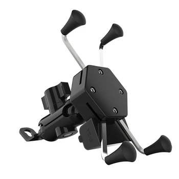 

Universal 360 Degree Adjustable Cell Phone Holder Motorcycle Bike Bicycle Mirror Usb Charging Bracket Bicycle Handle Grip