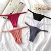 FINETOO M-XL Cotton Bikini Panties T-back Thong Sexy Low Waist Women Underwear Cotton G-String Underpants Femlae Lingerie 3Pcs ► Photo 2/6