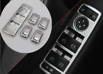 

Matte Chrome Master Window Switch Panel Trims For Benz W117 W212 X204 C E ML Class