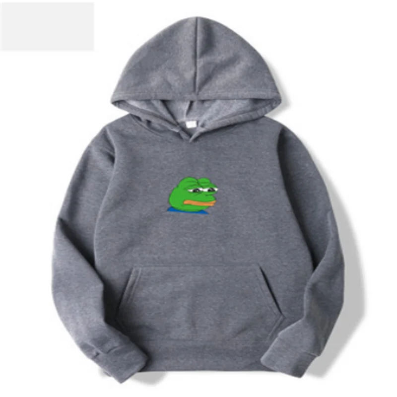Новинка 2019 Повседневная Толстовка с принтом Sad Frog хип хоп уличная одежда свитшоты