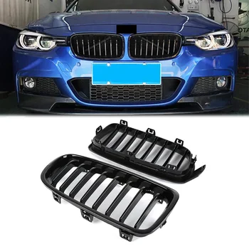 

2Pcs Car Front Bumper Grille Grills For BMW F30 F31 3 Series 316i 328i 335i 2012 2013 2014 2015 2016 2017 2018 ABS Gloss Black