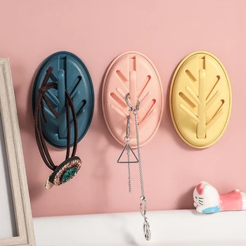 

2pcs Leaf Shaped Creative Key Hanger Rack Decorative Holder Wall Hook Kitchen Organizer Bathroom Accessory Kitchen Y9Y075H2