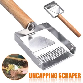 

Beekeeping Equipment Uncapping Scraper Honey Honeycomb Scraper Wooden Handle Tool Uncapping Fork Beekeeping