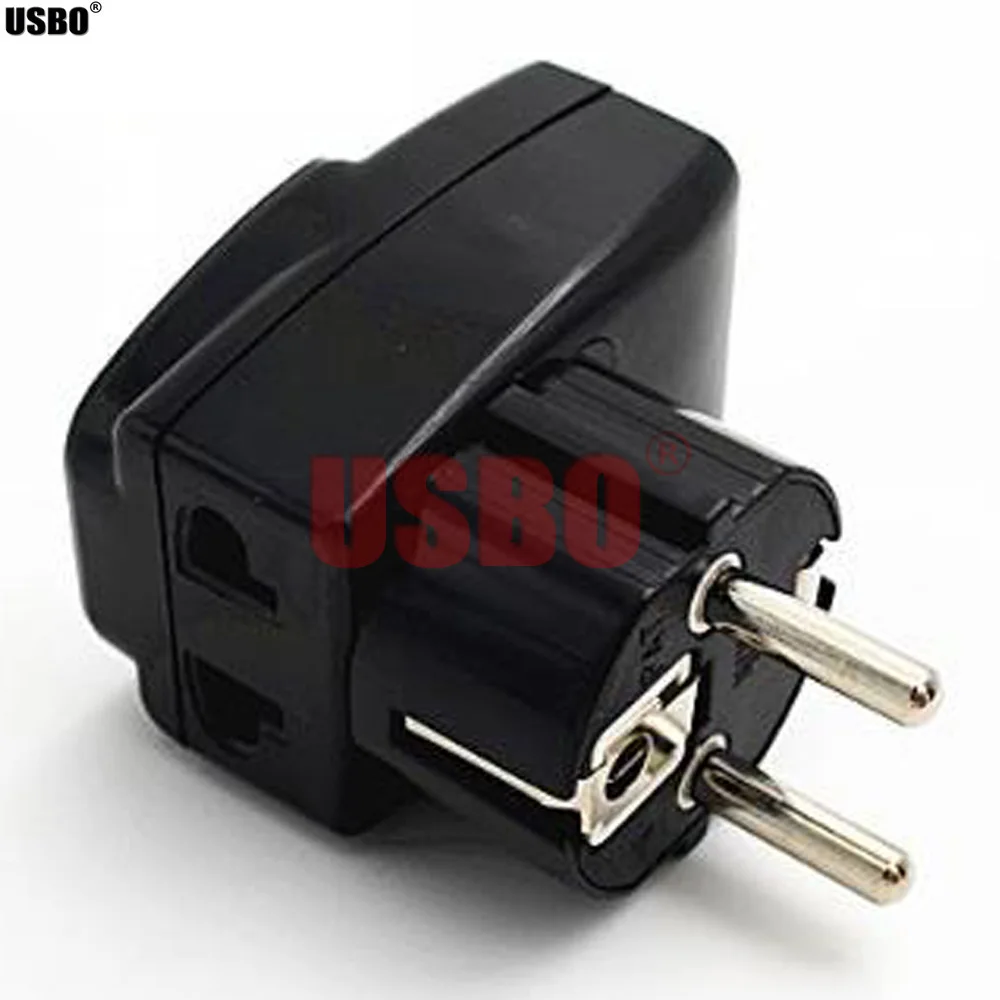 Черный 16A 250V 4,8 MM 3-into-1EU Германия, Франция, Корея, Польша штепсельный переходник под зарядное устройство Универсальный конвертер с патроном type-F