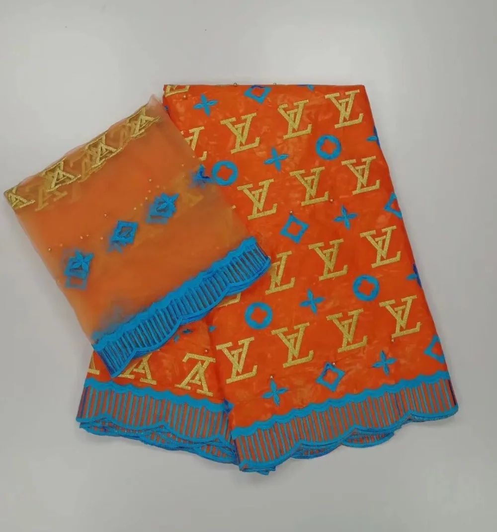 Новинка, африканская морская парча, кружевная ткань, высококачественный хлопок, Базен Riche Getzner 5+ 2 ярдов, сенегалская одежда Tissu для мужчин/женщин