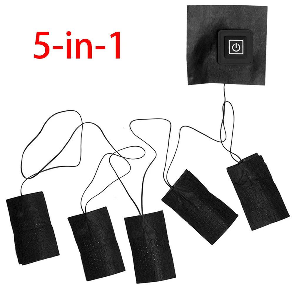 USB Заряженная одежда грелка 5 в электрический нагревательный лист с 3 шестернями Регулируемая температура грелка для жилета куртки