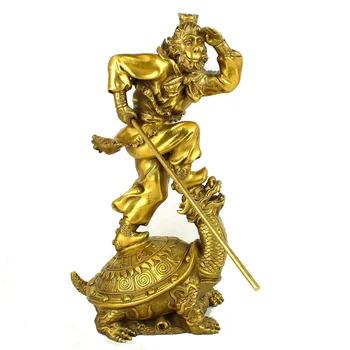 

Modern Chinese Son Goku Monkey Animals Statue Lucky Monkey King Arts Sculpture Copper Crafts Feng Shui Home Decorations R3000