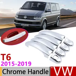 Для VW T6 Volkswagen Transporter 2015 ~ 2019 хром внешняя дверная ручка крышка наклейки на автомобиль отделка набор 2016 2017 2018