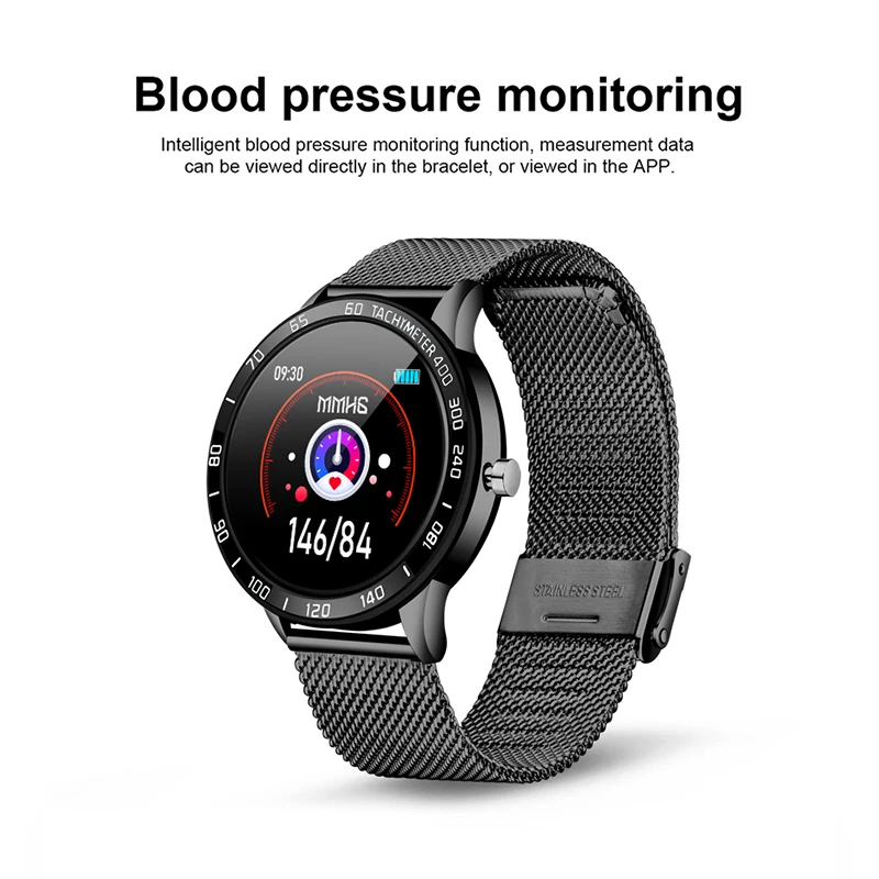  LIGE 2019 New Smart Watch Men OLED Color Screen Heart Rate Blood Pressure Multi-Function Mode Sport - 4000290737016
