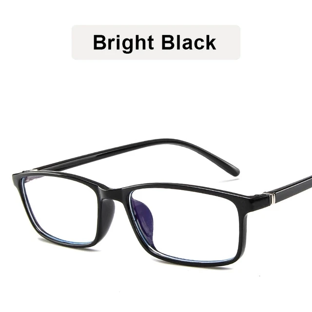 Bright black Синие световые покрытия игровые очки для компьютерной защиты глаз ретро очки женские анти Синие лучи компьютерные очки мужские - Цвет оправы: Bright black