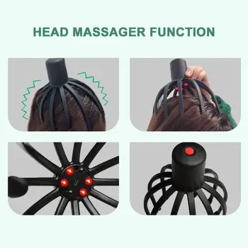 

Electric USB Scalp Relax Head Meridian Points Vibration Eight Fatigue Claws Elect Alleviate Head Massager Brain Pain Relief S9Q7