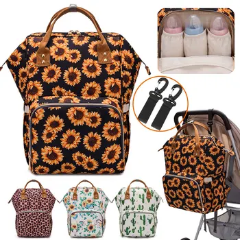 

Lequeen Diaper Bag Large Capacity Printed Baby Bags Mummy Travel Backpack Waterproof Baby Care Maternity Bag Nursing Bags
