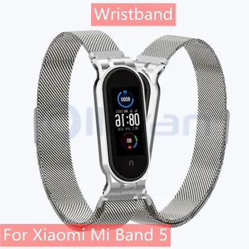 

Strap For Xiaomi Mi Band 5 Band5 Wrist Metal Bracelet Screwless Stainless Steel MIband for Mi Band 5 Strap Wristbands Pulseira