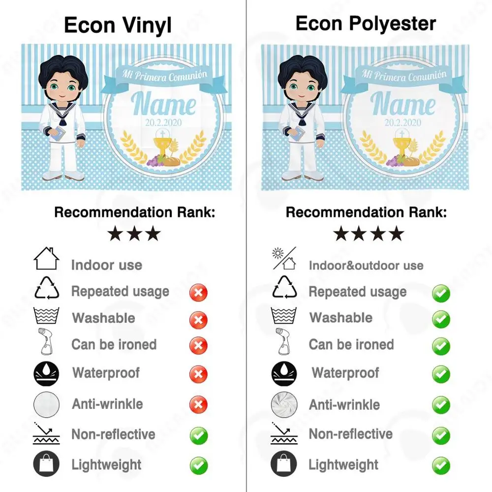 Allenjoy First Holy Communion Backdrop Boy Girl Dots Stripes Party Background Banner Photocall Photography Decoration Vinyl