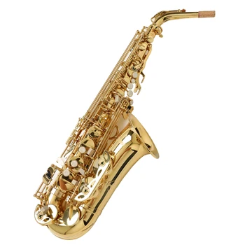 

BATESMUSIC SAX Golden Alto saxophone E flat musical instruments played super professional grade Gift with Carry Case Gloves