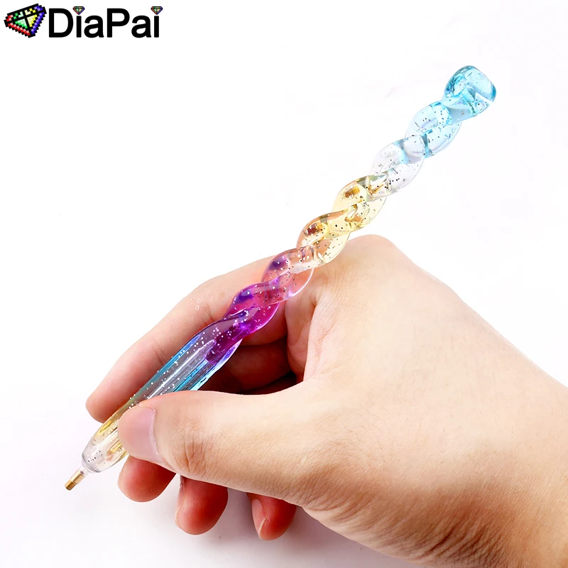 

DIAPAI Diamond Painting Point Drill Pen Tool 5D DIY Diamond Embroidery Cross Stitch Colorful Rhinestone Point pen Tools Gift