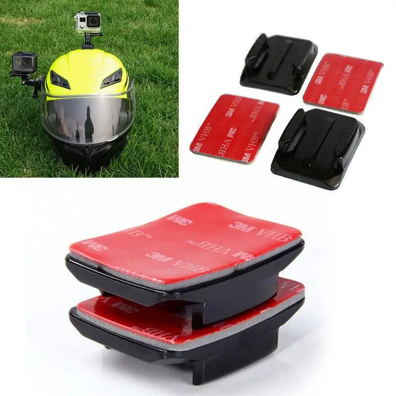 Soporte adhesivo VHB Para cámara GoPro Hero 4, 3, 2 y 1, cinta de montaje de repuesto, etiqueta del panel de instrumentos del coche, superficie curvada + plana, 3M