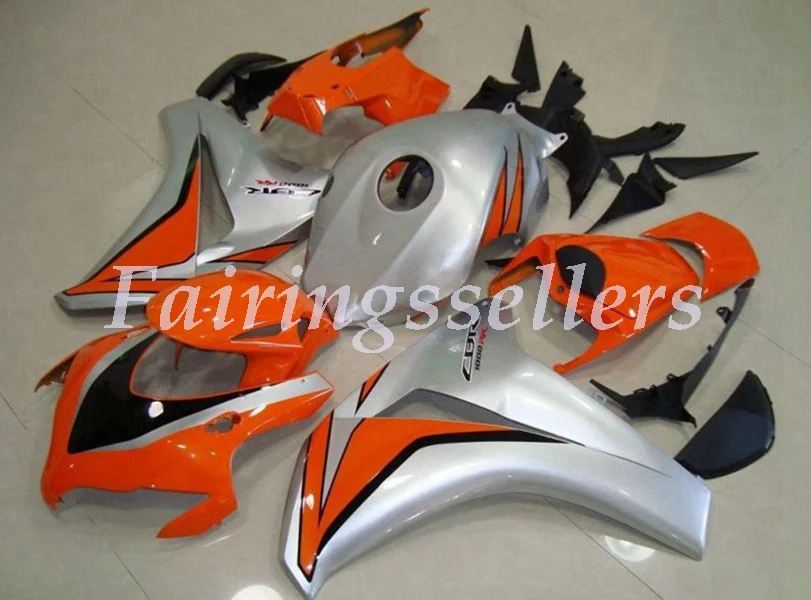 

Injection New ABS Full fairings kit Fit For HONDA CBR1000RR 2008 2009 2010 2011 CBR1000RR 08-11 CBR1000 Fairing Orange Silver