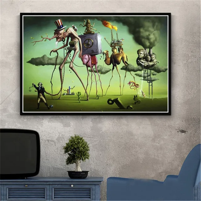 Salvador Dali Surrealism Wall Art Picture Canvas Painting Retro Quadro Posters and Print for Living Room Home Decoration Cuadros 2