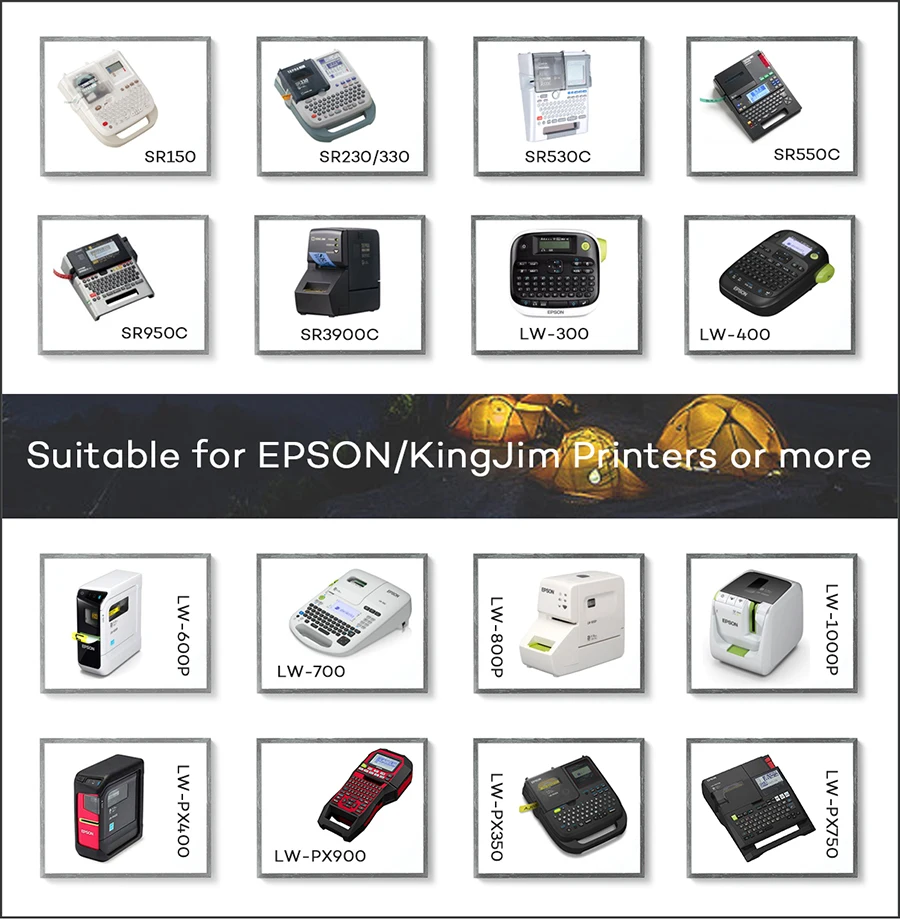 Разноцветные 12 мм совместимые Epson SS12KW/LC-4WBN SS9KW ST12KW ST9KW SC12YW ленты этикетки ленты для KingJim