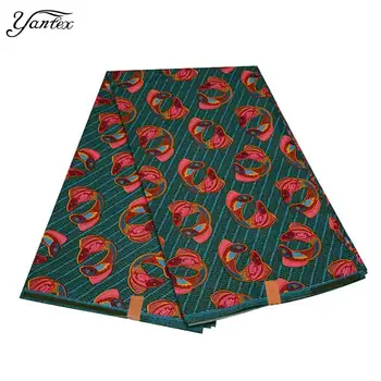 

YANTEX 100% Polyester African Ankara Fabrics London Wax Prints 6 Yards/Piece Fashion Nigeria Ankara Batik Fabric For Women Dress