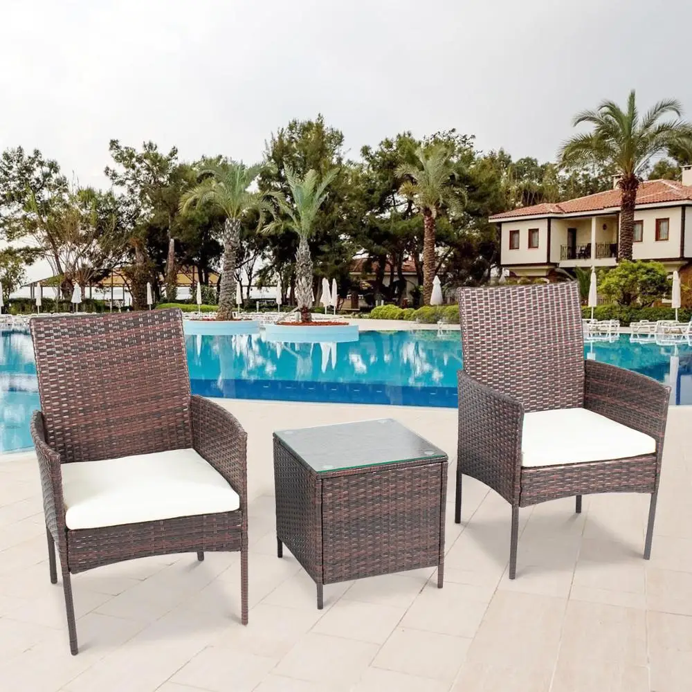 

Patio Garden Furniture Set 3 Pieces Courtyard Porch Outdoor Furniture Home Decorative Fashion Design
