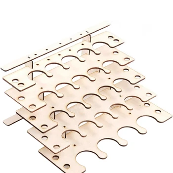 

DIY Wooden Paint Rack Stand Painting Ink Bottle Storage Holder Organizer Pigment Shelf Paintings Bracket Brushes Aperture 44Mm/3