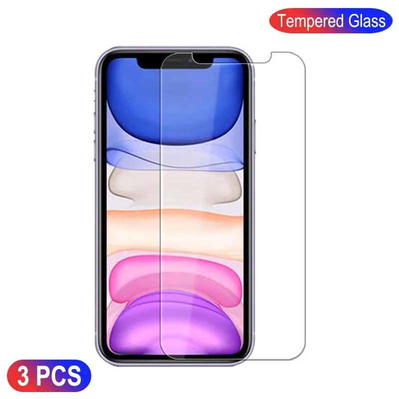 

3Pcs 2.5D Tempered Glass For iPhone 12 Pro Max Screen Protector For 11 XS MAX XR X 8 6S Plus SE 2020 Anti-knock Protective Film