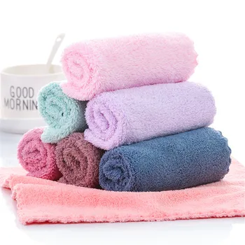 

Wholesale 50pcs 25cm Hand Towels Soft Towel washing Absorbent polyester Fiber Home Textile Microfiber Washcloth