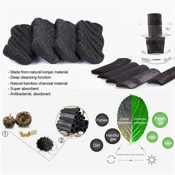 Activated Carbon Bamboo & Puff  Konjac  sponge