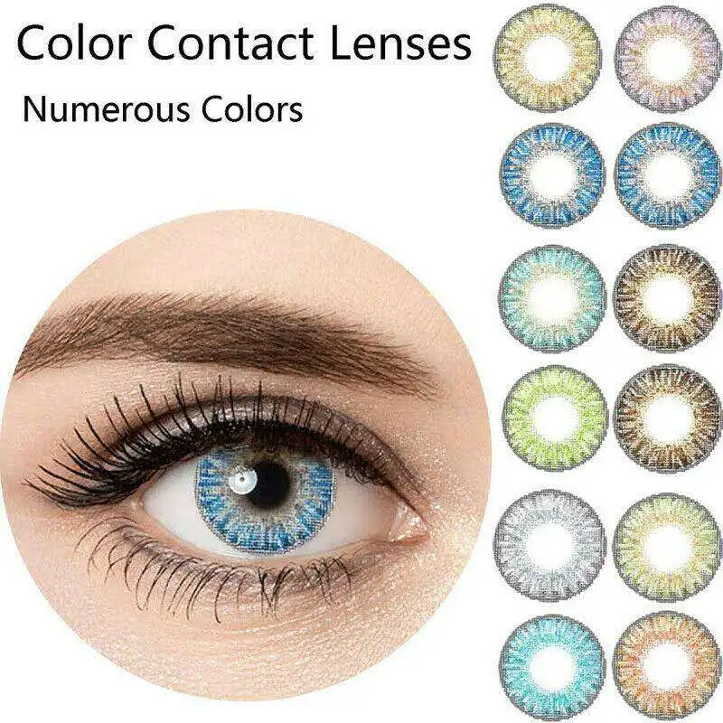 Beautiful Pupil Color Contact Lenses Monthly Throw Female Path 14mm Cute Multicolor Party Gift Cartoon Girl Decoration Cosplay