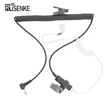 

3.5mm RECEIVER/LISTEN ONLY Surveillance Headset Earpiece with Clear Acoustic Coil Tube Audio Kit For Two-Way Radio Transceiver