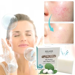 Facial Mask Soap Oil Control Bathing Cleansing Silk Remove Mites Blackheads Silk Protein Skin Repair Handmade Soap