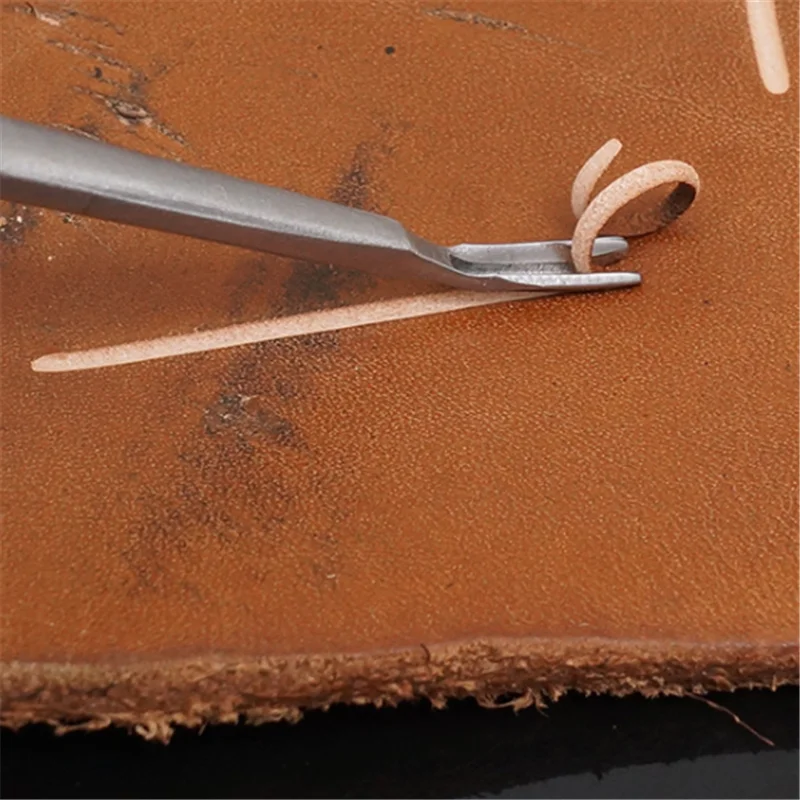 Горячая 1 шт. DIY ручная Кожа ремесло сшивание U+ V образный Groover Skiving Edge Beveler набор инструментов для изготовления кожаных изделий