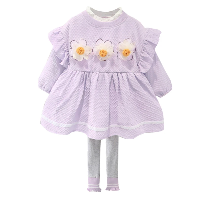 

Children Princess Clothes 2022 Spring Baby Girls Clothing Sets Toddler Infant Newborn Lace Tops Pants Kids Vacation Outfits